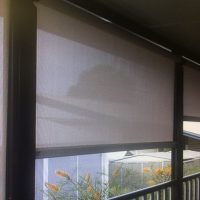 Balcony guided blind inside