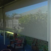 Roller blind outdoor view