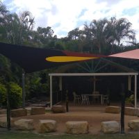 Aboriginal flag shade sail